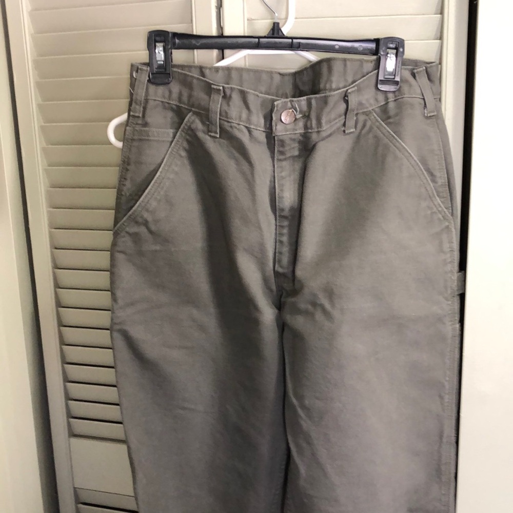 Carhartt Men's Green Work Pants - Picture 3 of 11